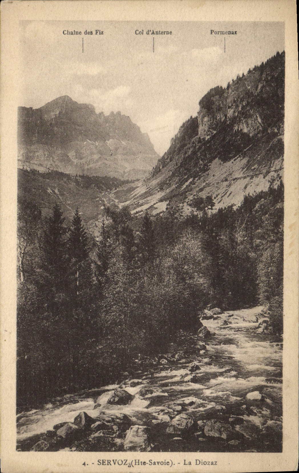 VINTAGE POSTCARD Servoz Diosaz