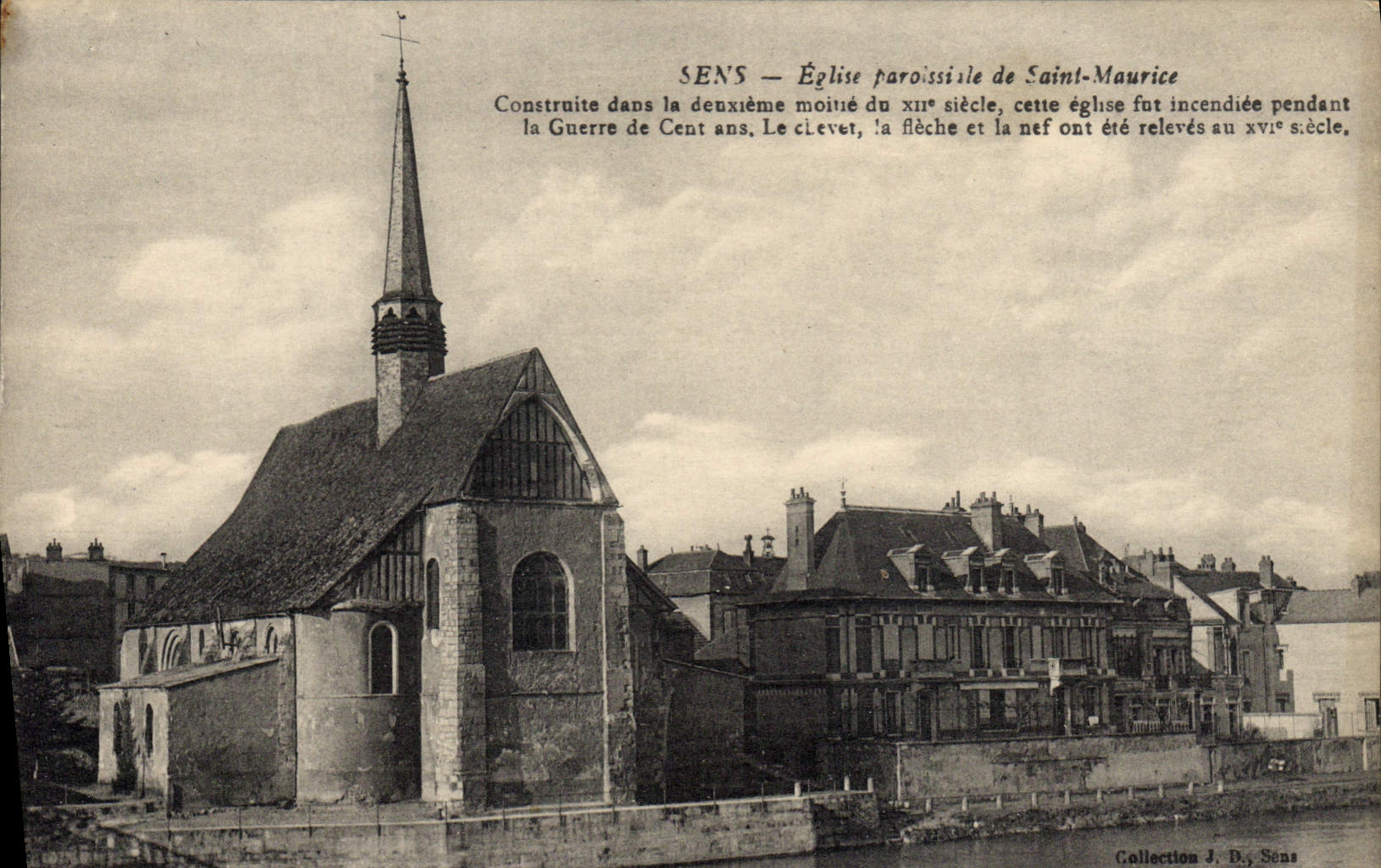 POSTAL Sens Church Paroissile de Saint Mauricio de la VENDIMIA