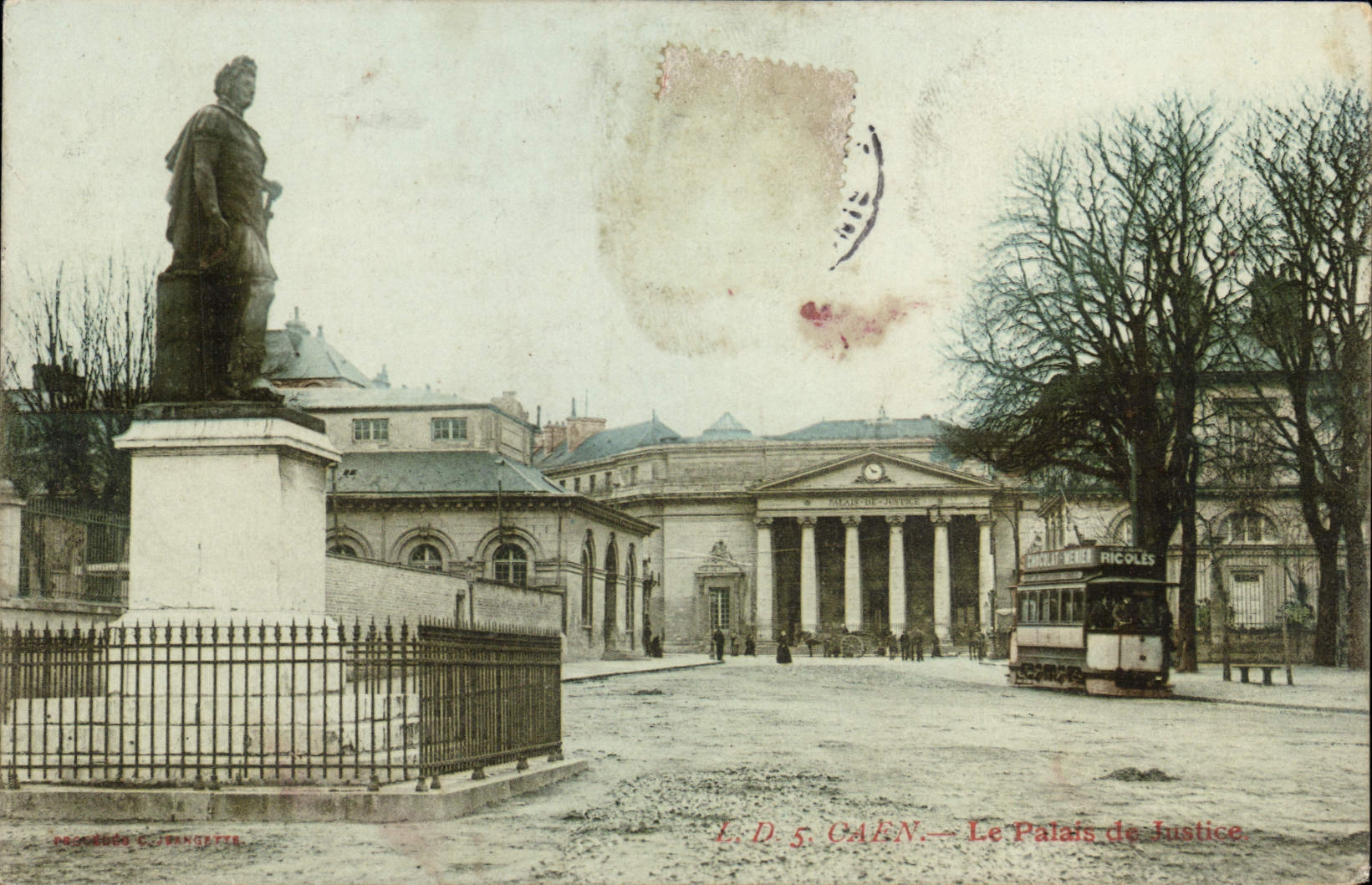 CPA Caen Le palais de justice Tramway
