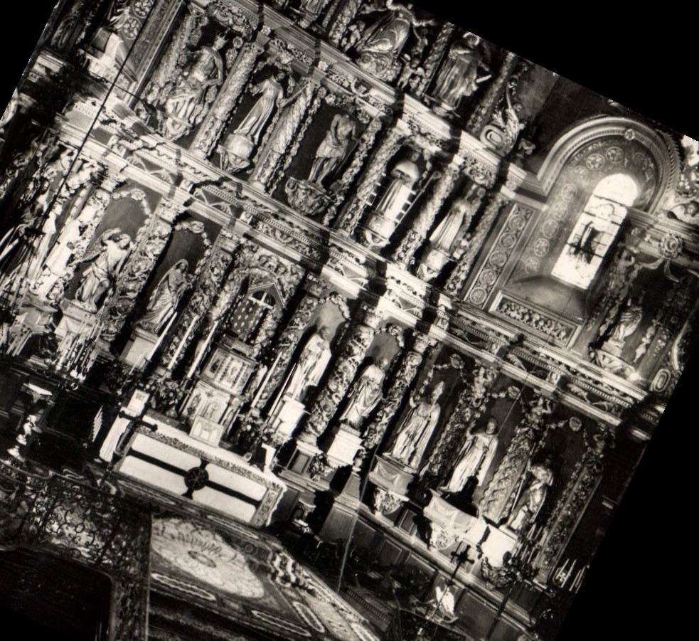 MODERN CARD Holy Jean De Luz the Furnace bridge of the Church and the Retable