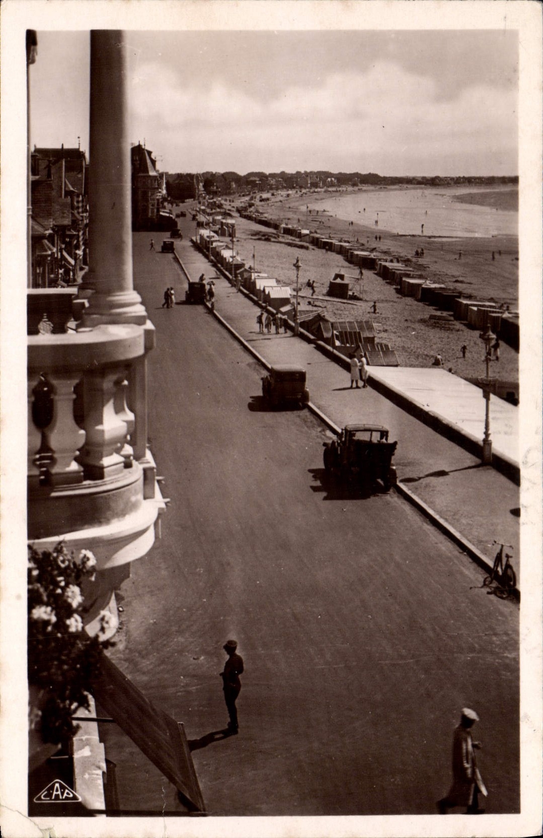 VINTAGE POSTCARD La Baule Main beach Seen Adriana Hotel
