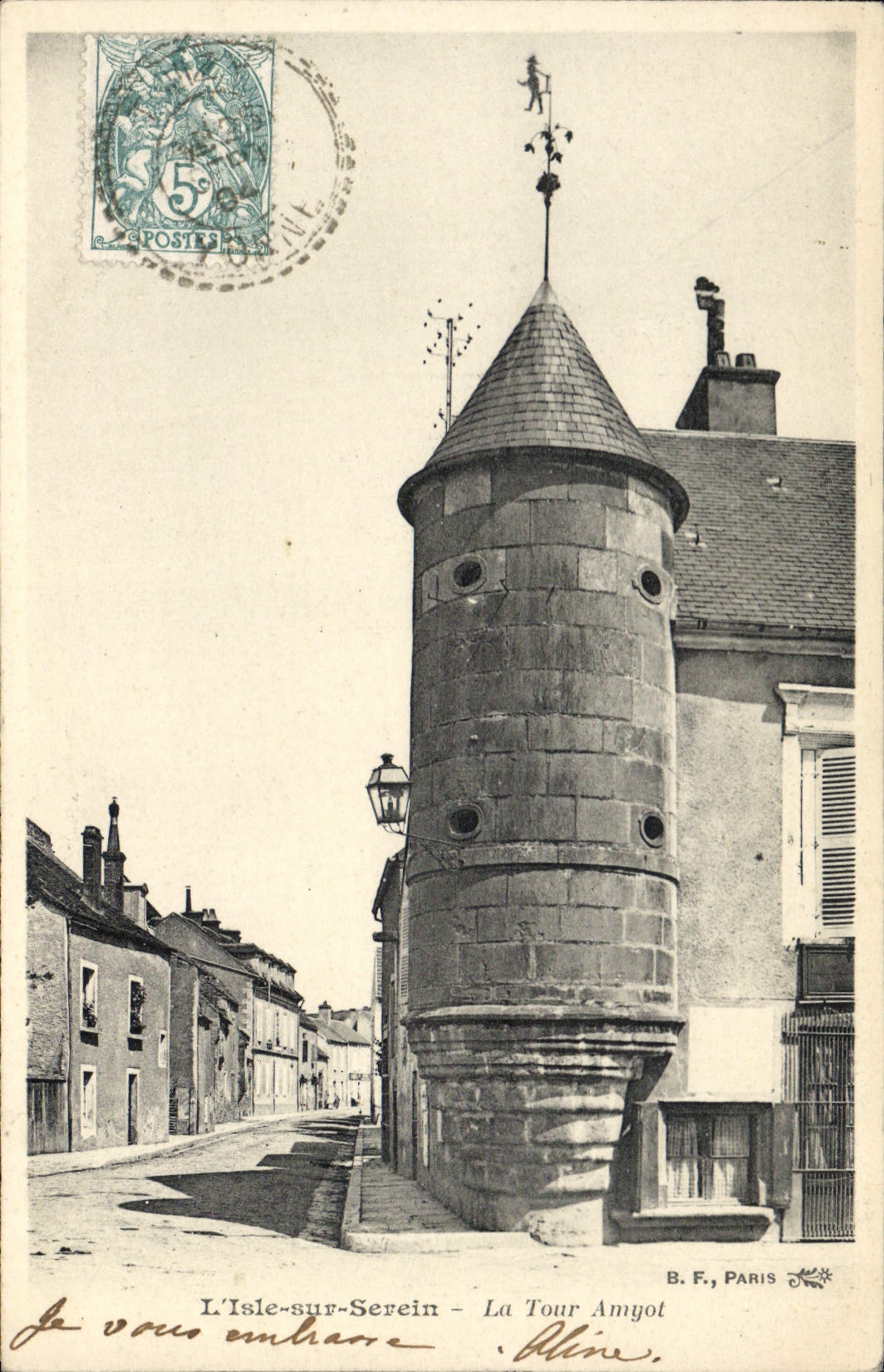 CPA L'Isle sur Serein La tour Amyot