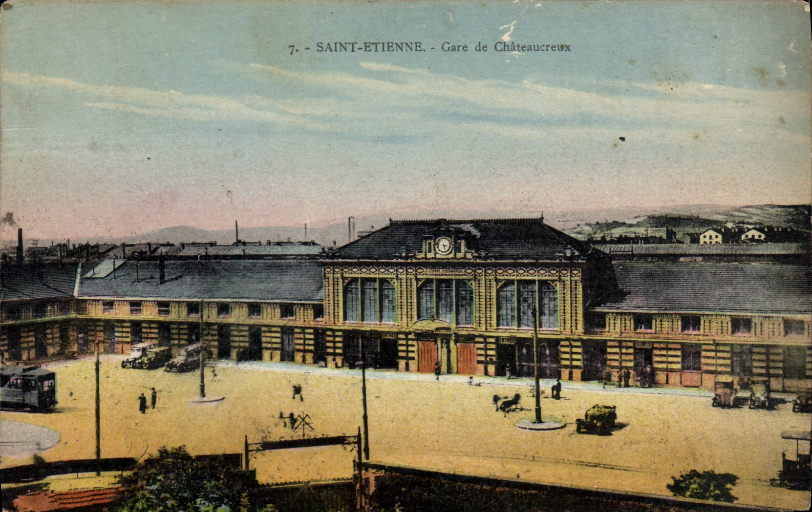 Parques de Saint-E'tienne de la POSTAL de la VENDIMIA de CHateaucreux