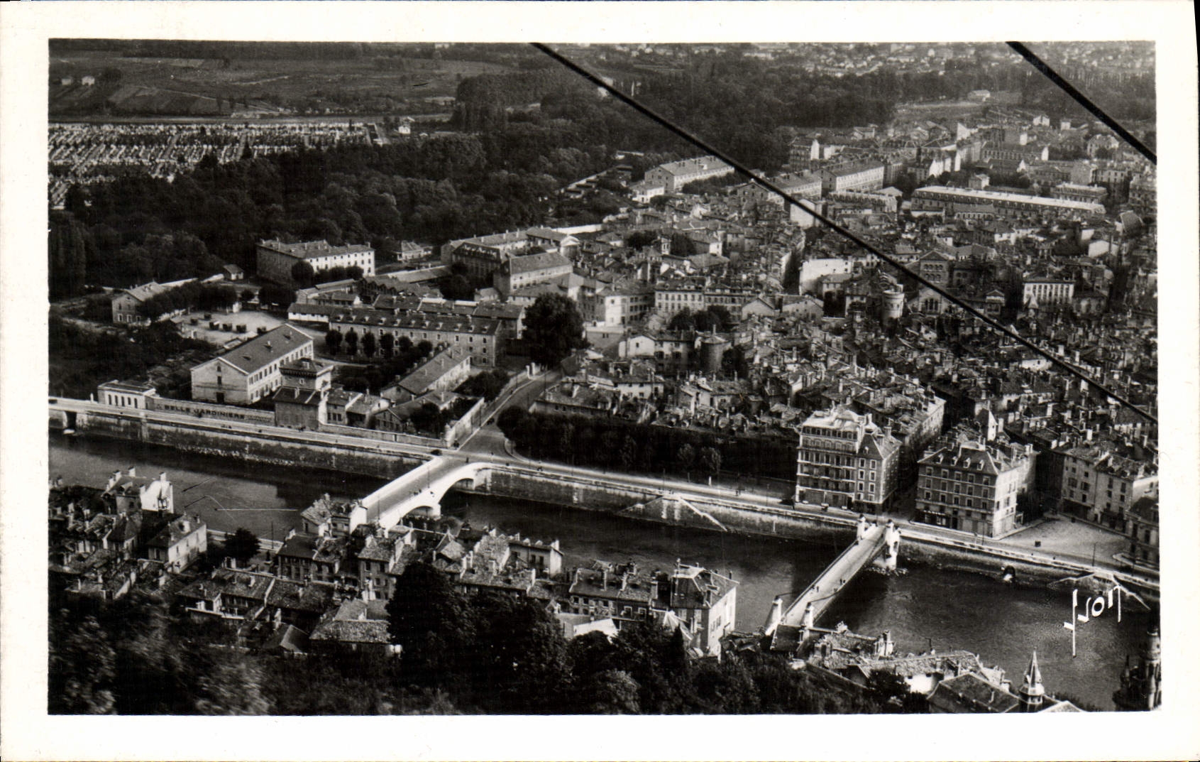 CPA Grenoble Vue Du Teleferique de la Bastille