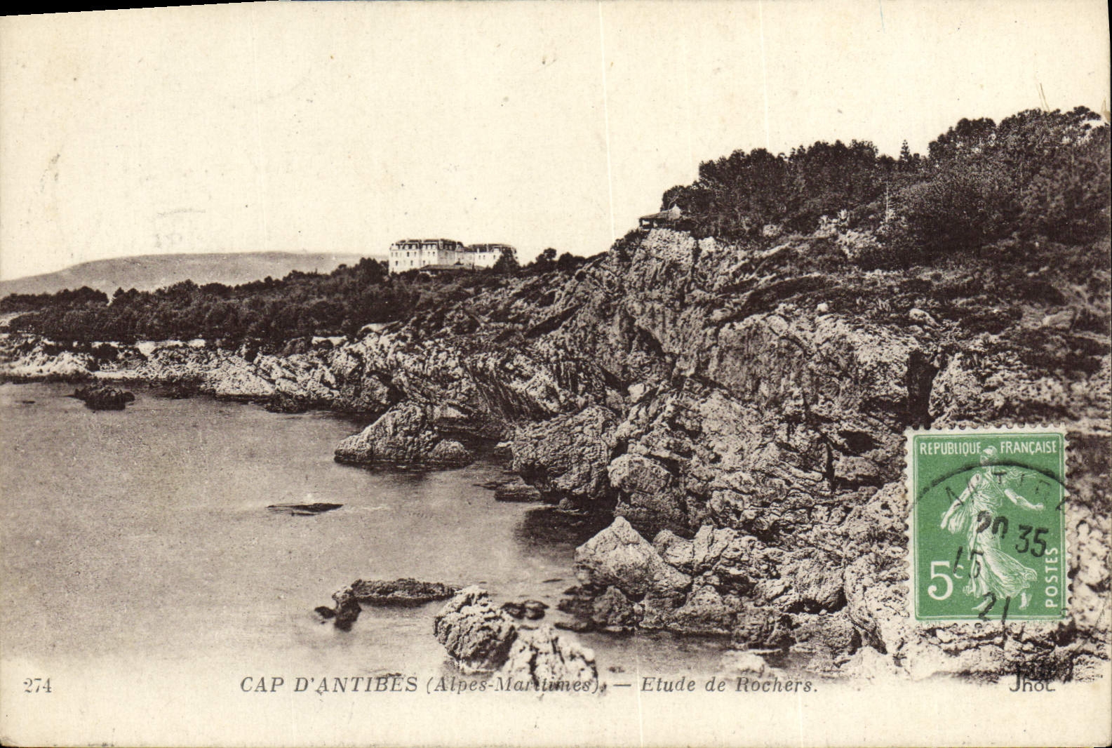 CPA Cap D'Antibes Etude de rochers