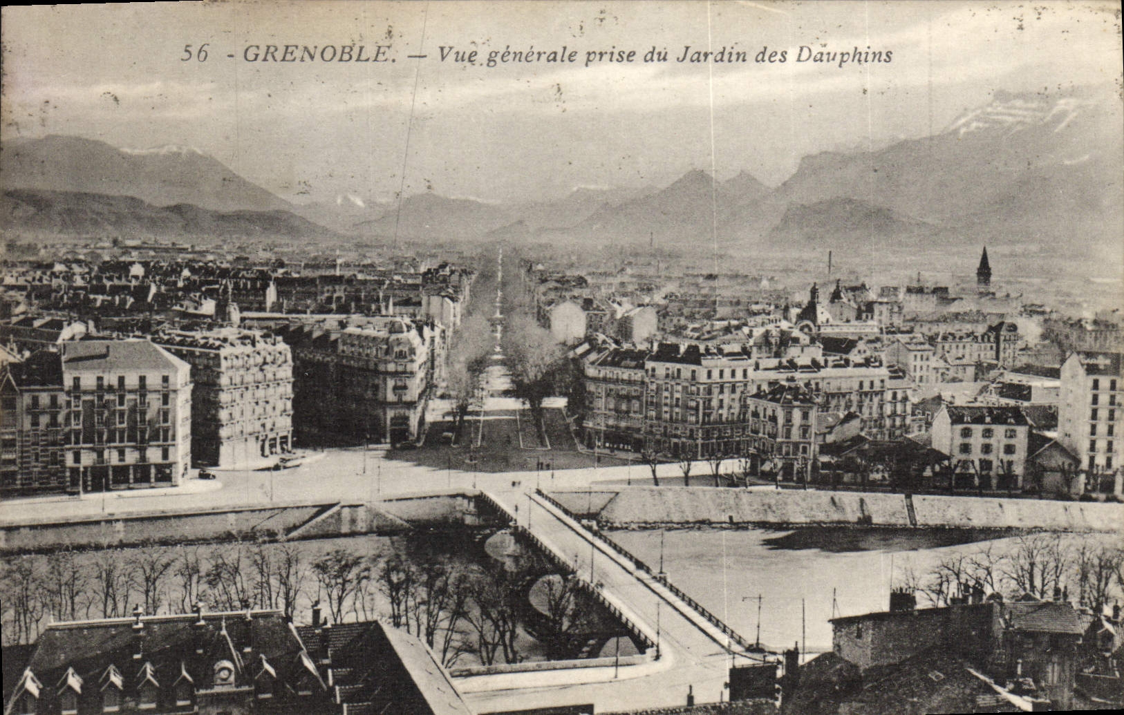 CPA Grenoble Vue Generale Prise du Jardin des Dauphins