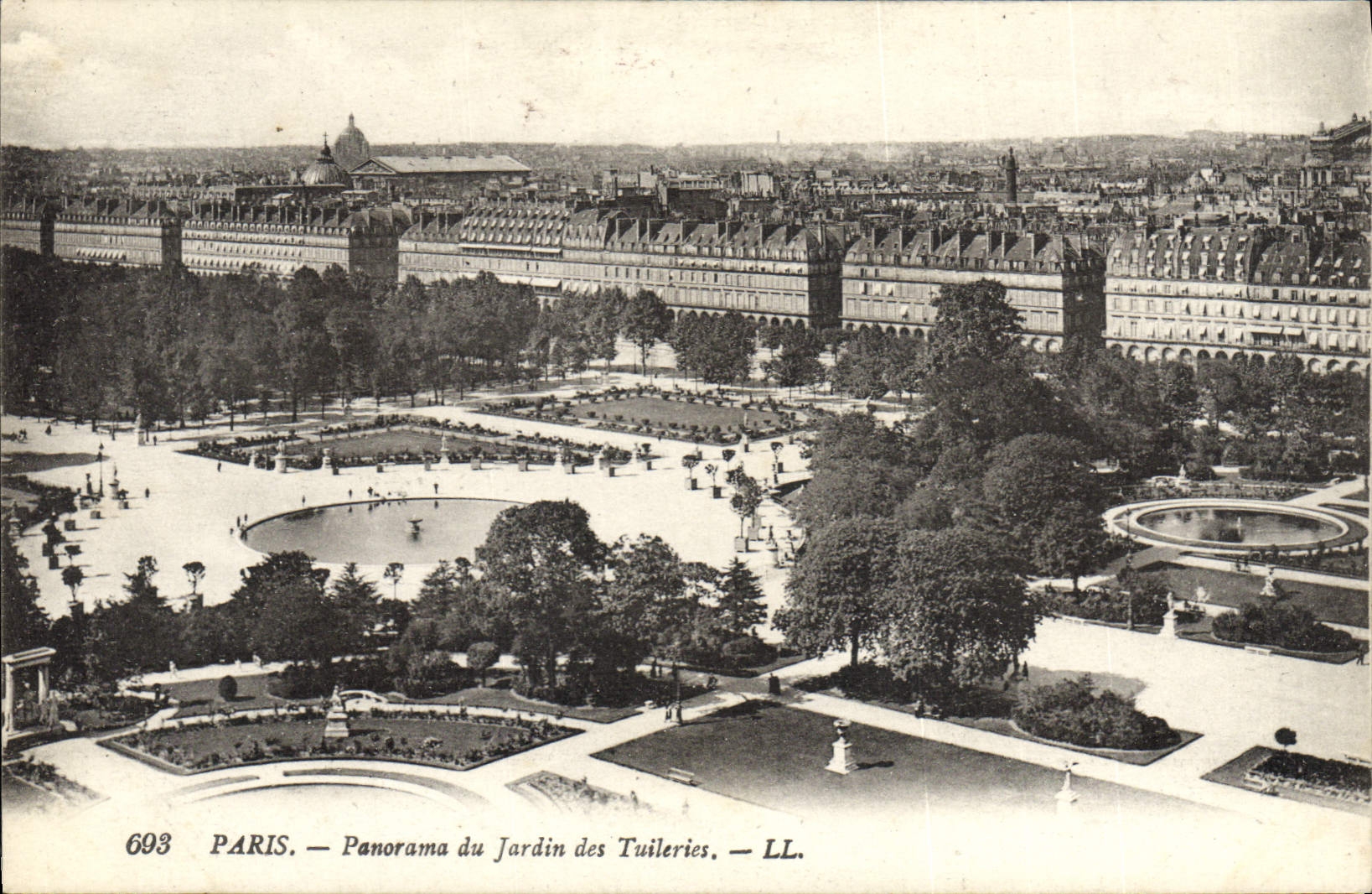 CPA Paris Panorama du Jardin des Tuileries