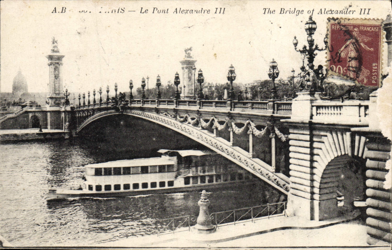 CPA Paris Le pont Alexandre III