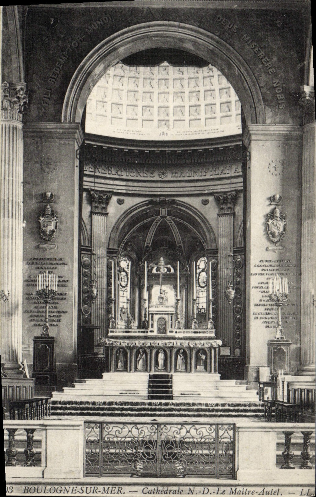 VINTAGE POSTCARD Boulogne On Sea Cathedral ND the Master Furnace bridge