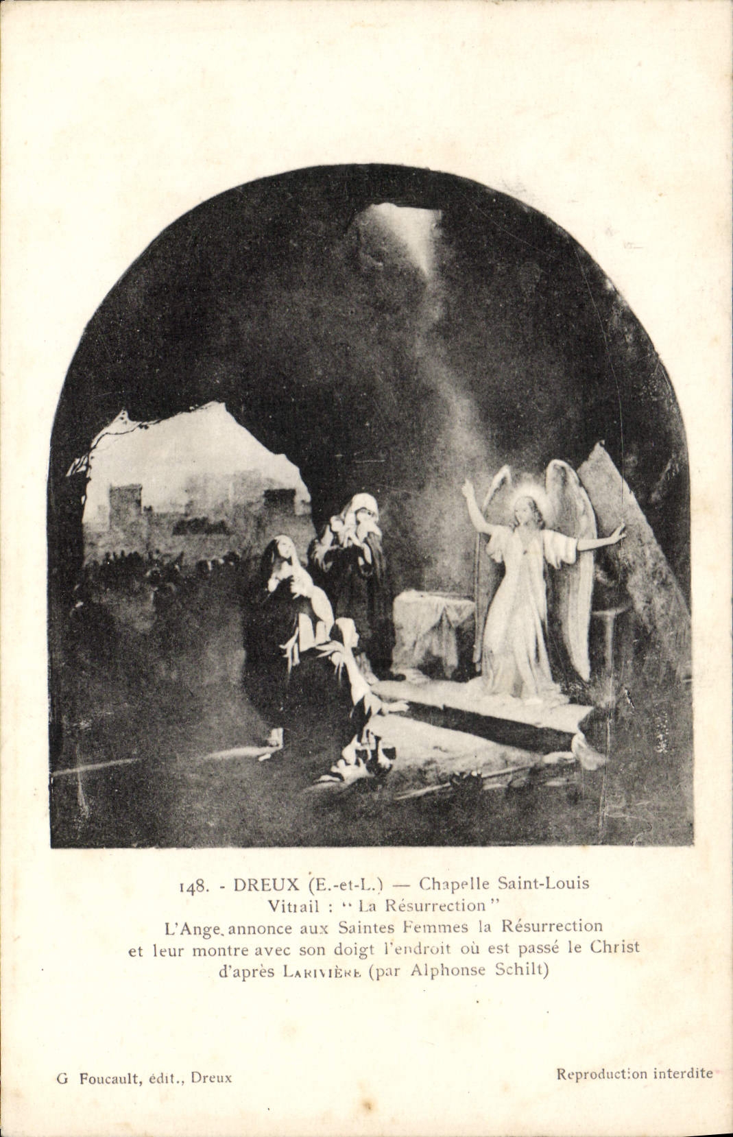 CPA Dreux Chapelle Saint Louis Vitrail La Resurrection