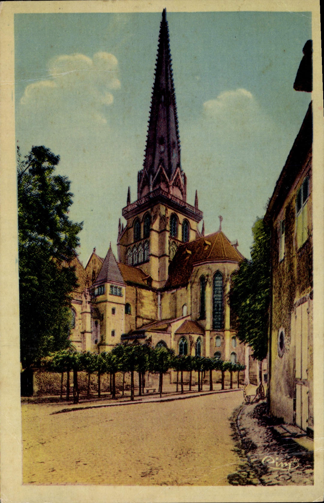 MODERN CARD Autun the Cathedral St Lazare