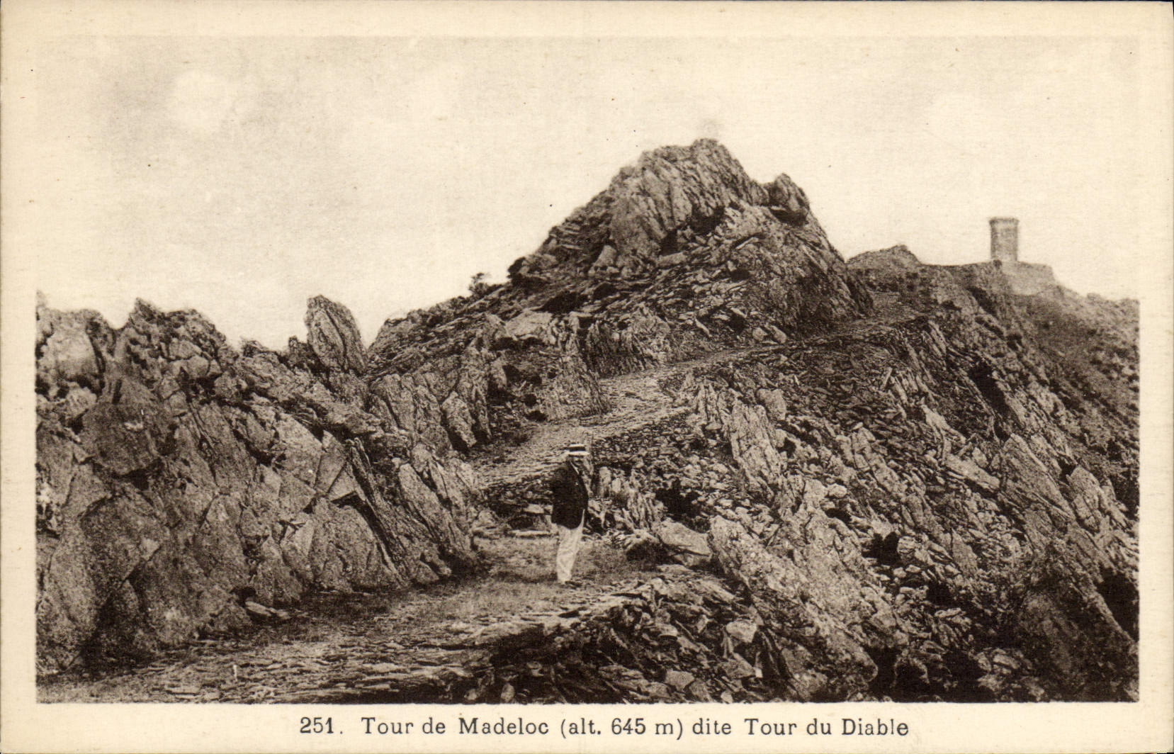 VINTAGE POSTCARD Turn of Madeloc known as Tower of the Devil