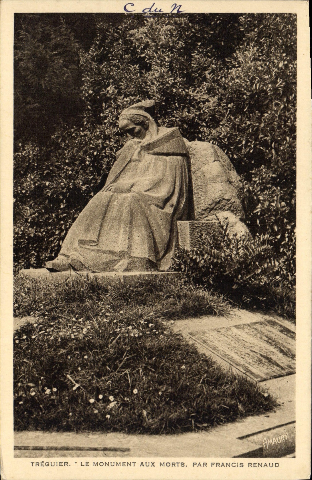 CPA Treguier Le Monument Aux Morts Francis Renaud