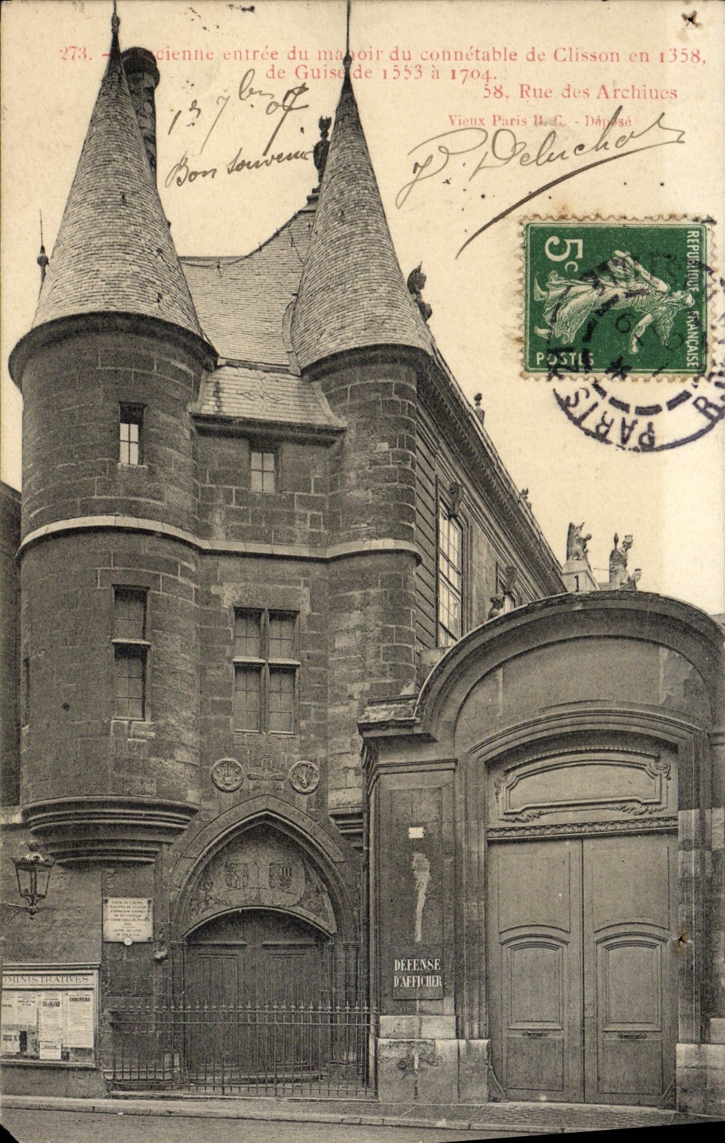 CPA Ancienne entree du manoir du connetable de Clisson 