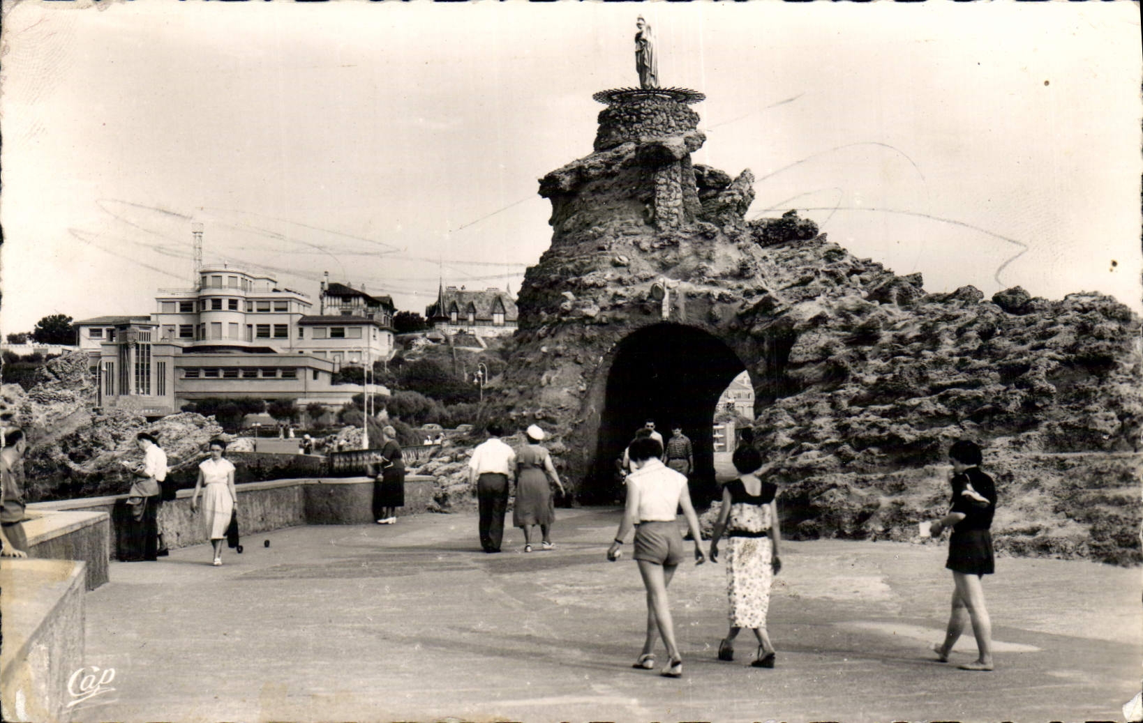 MODERN CARD Biarritz Rock of the Virgin the Museum of the Sea
