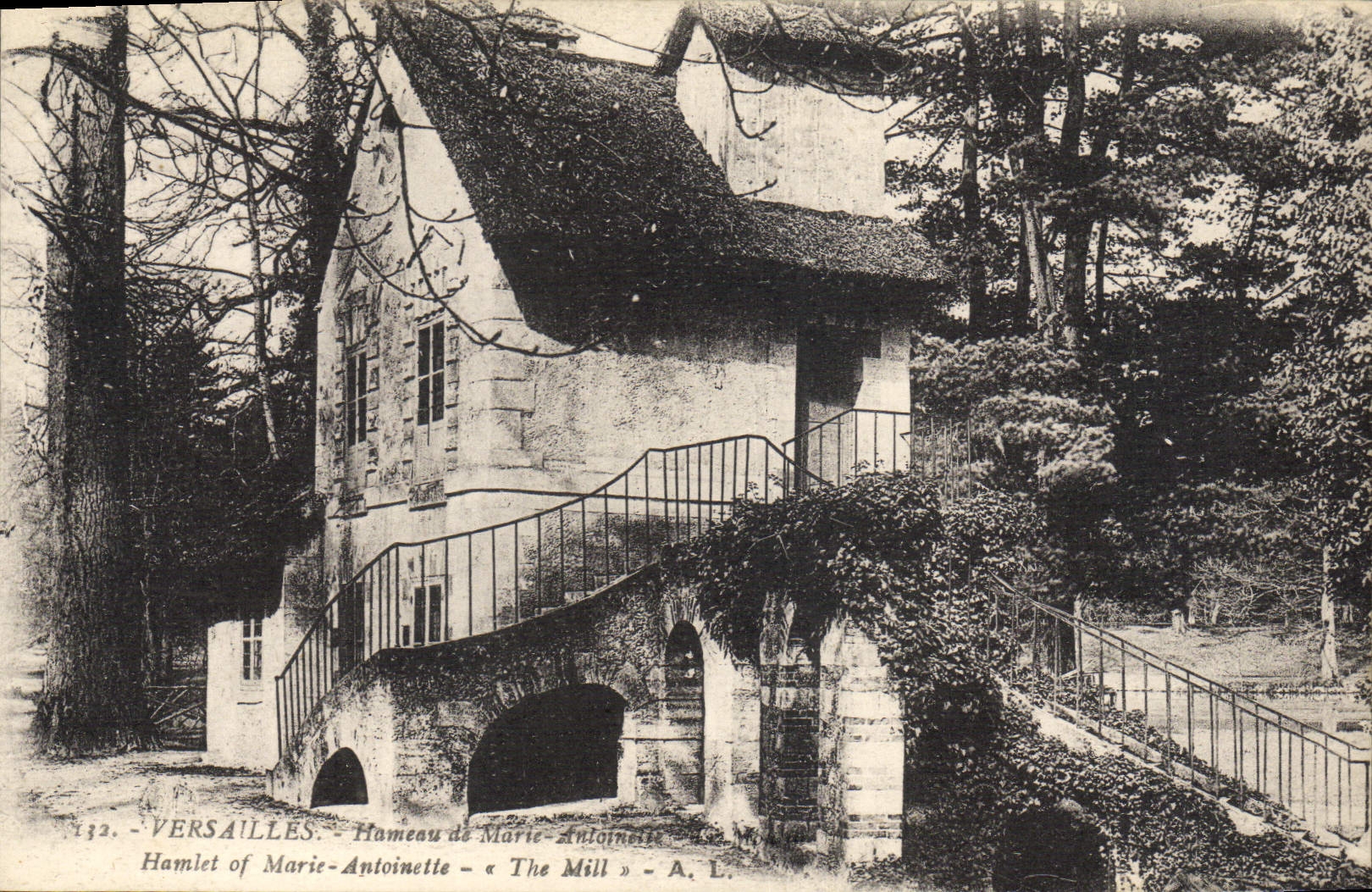 POSTAL Versalles Hamlet Marie Antonieta de la VENDIMIA el molino