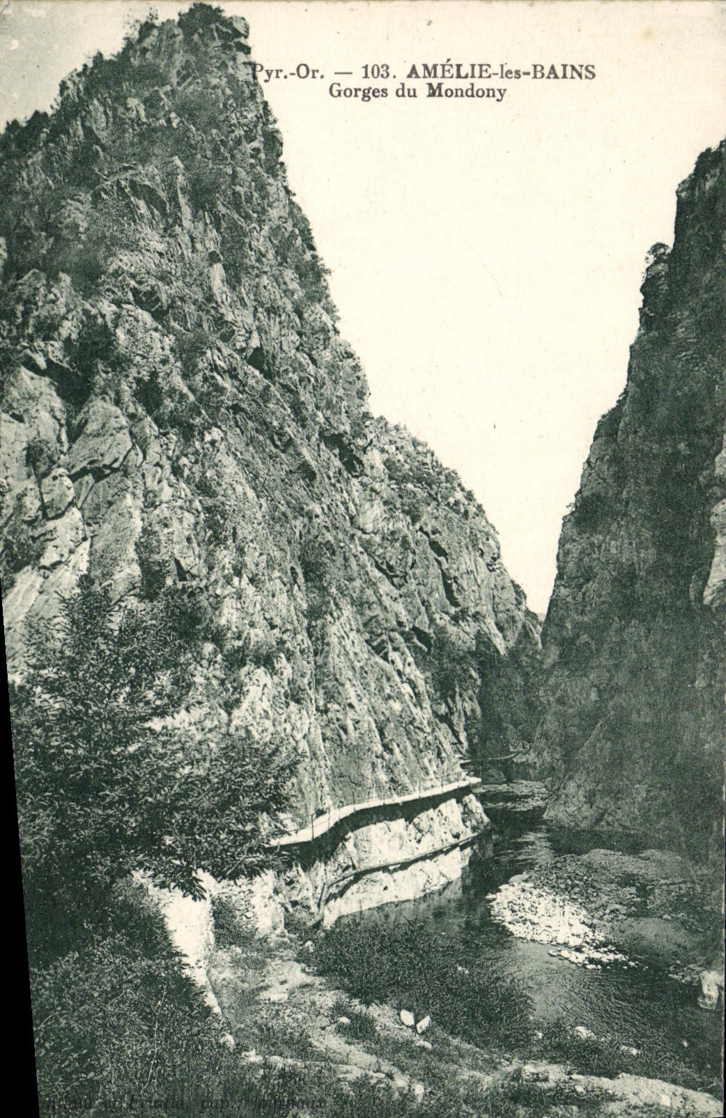 CPA Amelie les Bains Gorges du Mondony