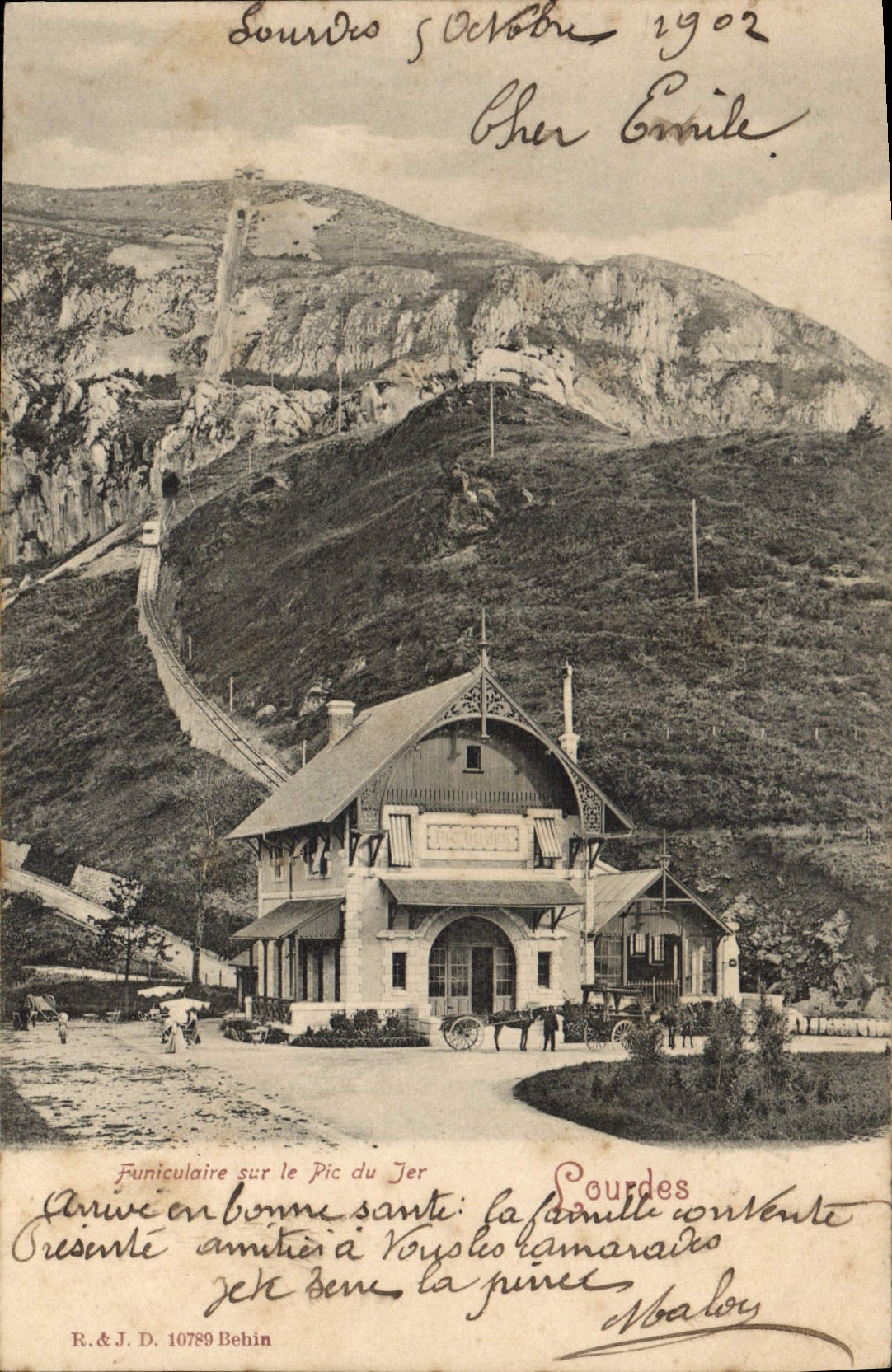 Funicular pesado de la POSTAL de la VENDIMIA en el pico de Jer