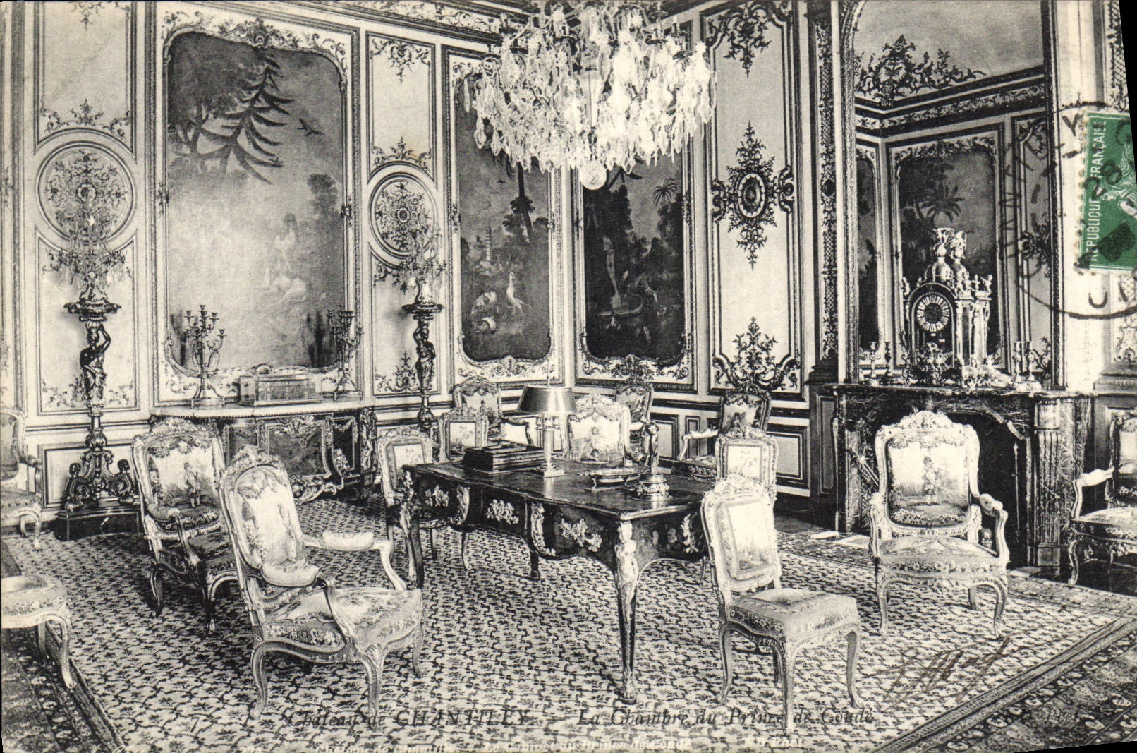 CPA Chateau de Chantilly La chambre du prince de Conde