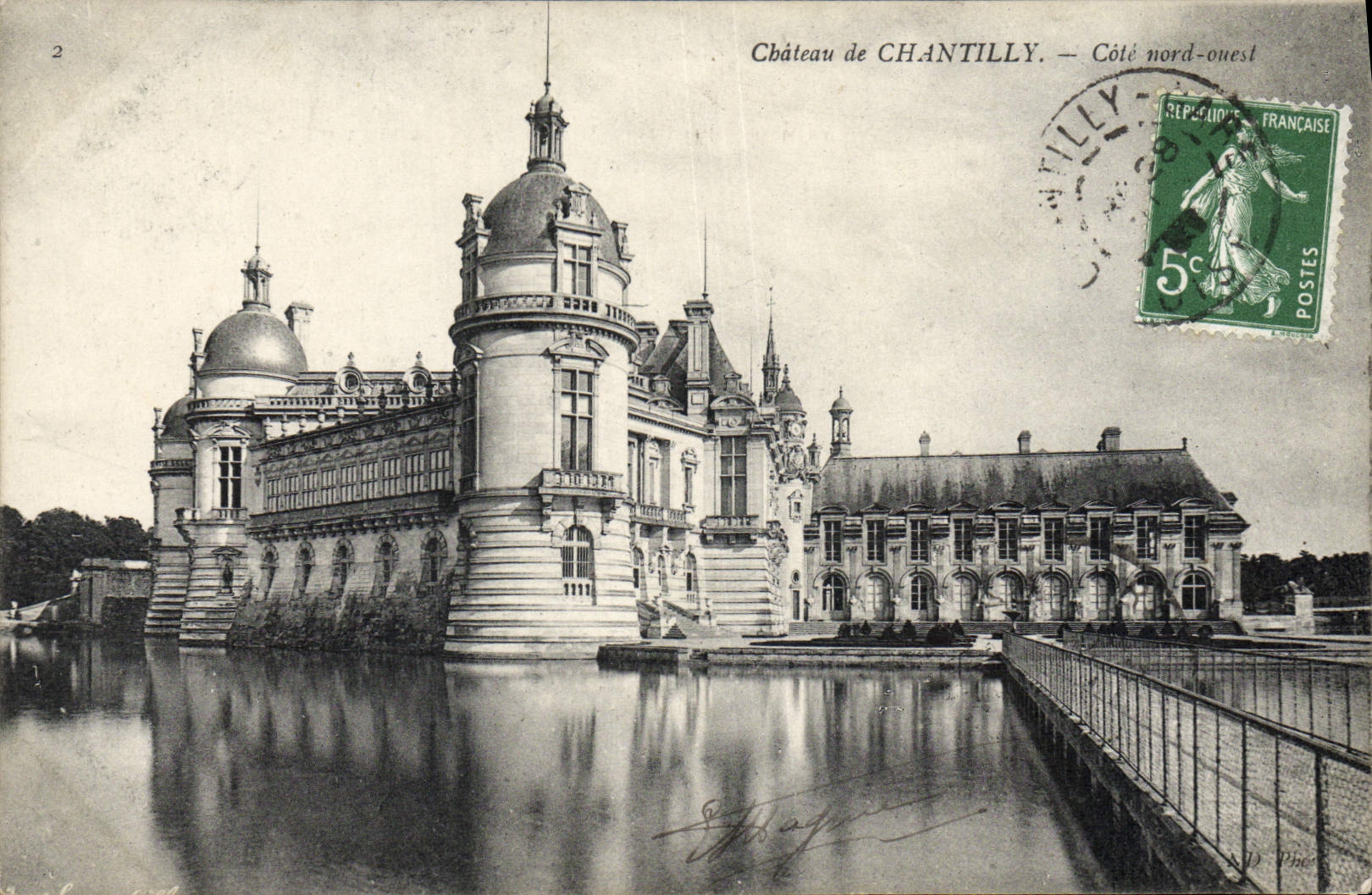 CPA Chateau de Chantilly Cote nord Ouest
