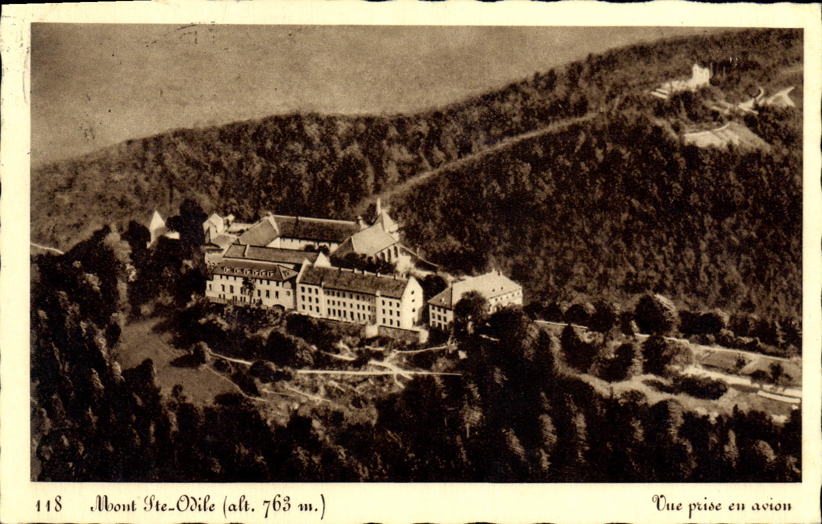 VINTAGE POSTCARD Mount co. Odile Seen from in the Plane