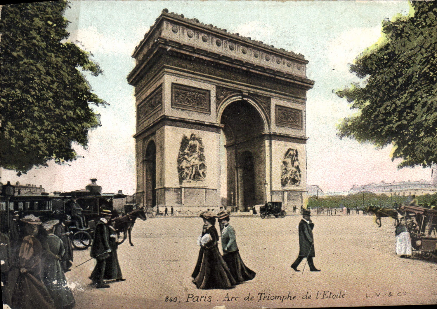 VINTAGE POSTCARD Paris Arc de Triomphe of Etoile