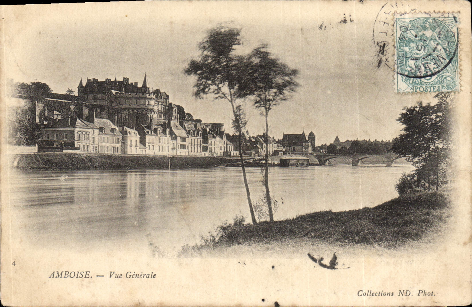 VINTAGE POSTCARD Amboise View