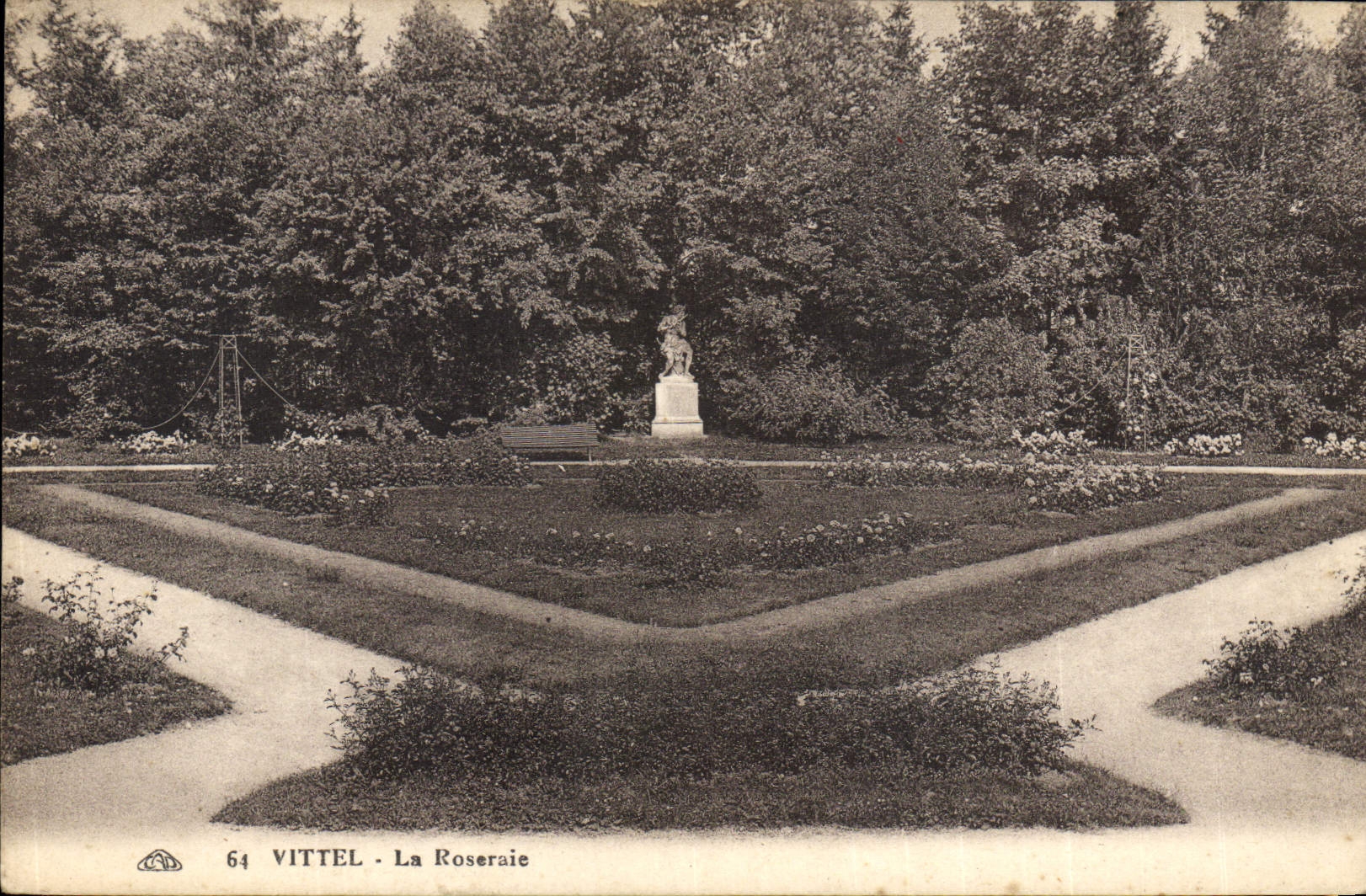 VINTAGE POSTCARD Vittel the Rosery