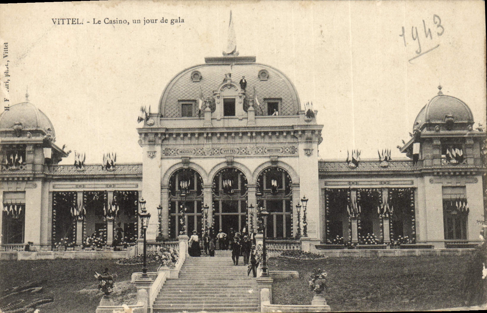 VINTAGE POSTCARD Vittel the Casino One Day Of Official reception