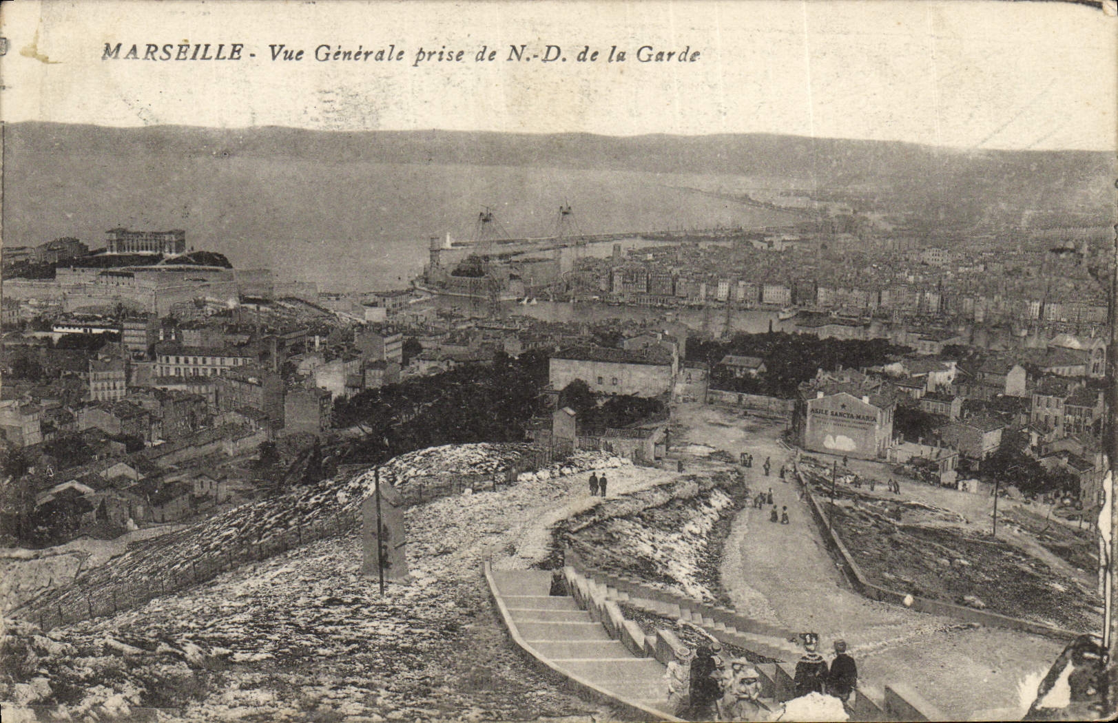 CPA Marseille Vue Generale Prise De ND de La Garde