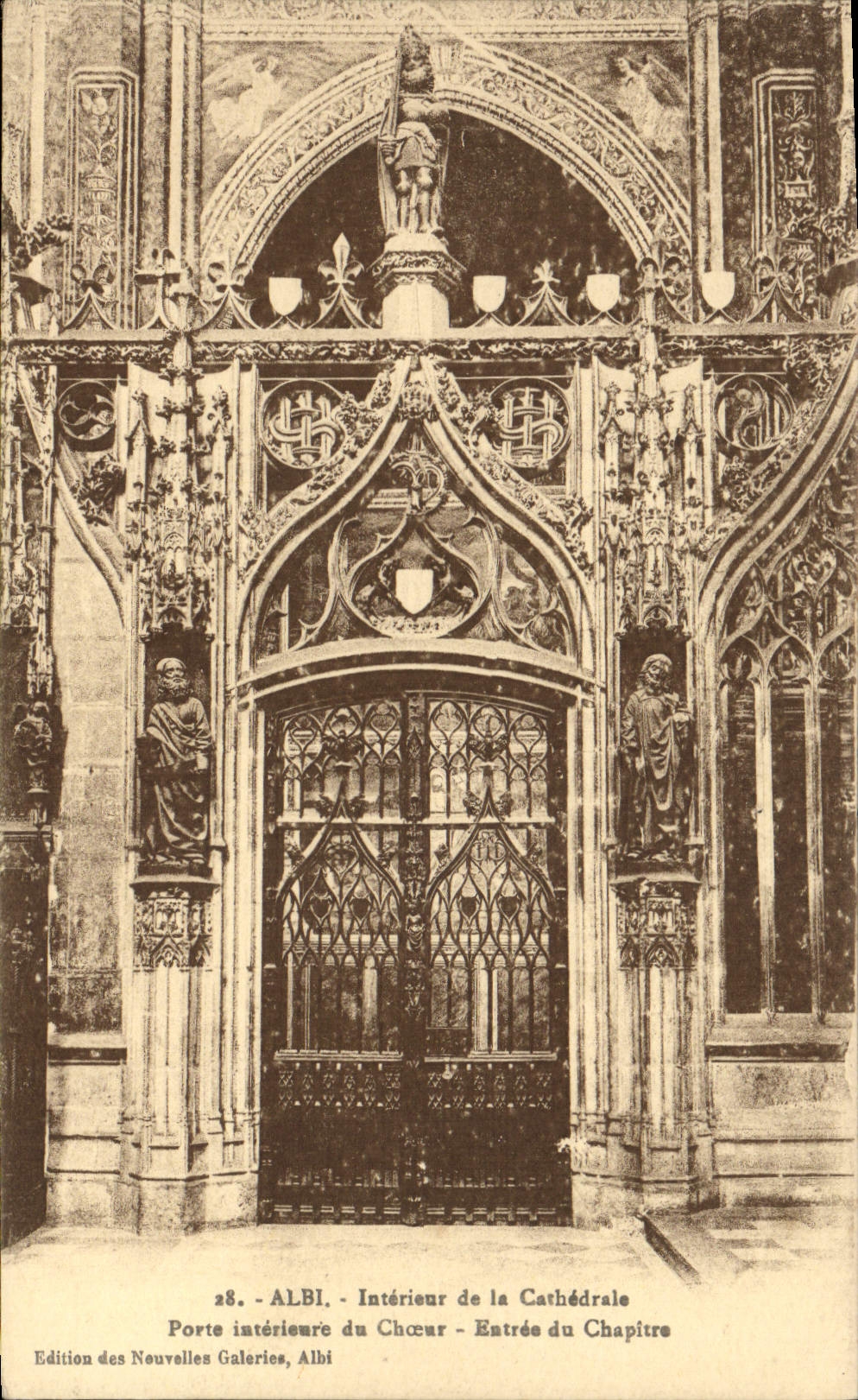 La POSTAL Albi Interieur de la VENDIMIA de la catedral lleva el interior del estribillo de la entrada del capítulo
