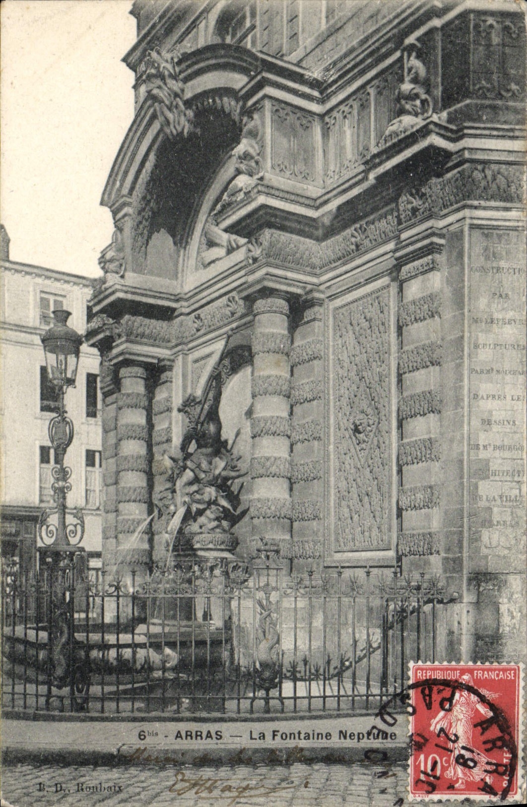CPA Arras La fontaine Neptune