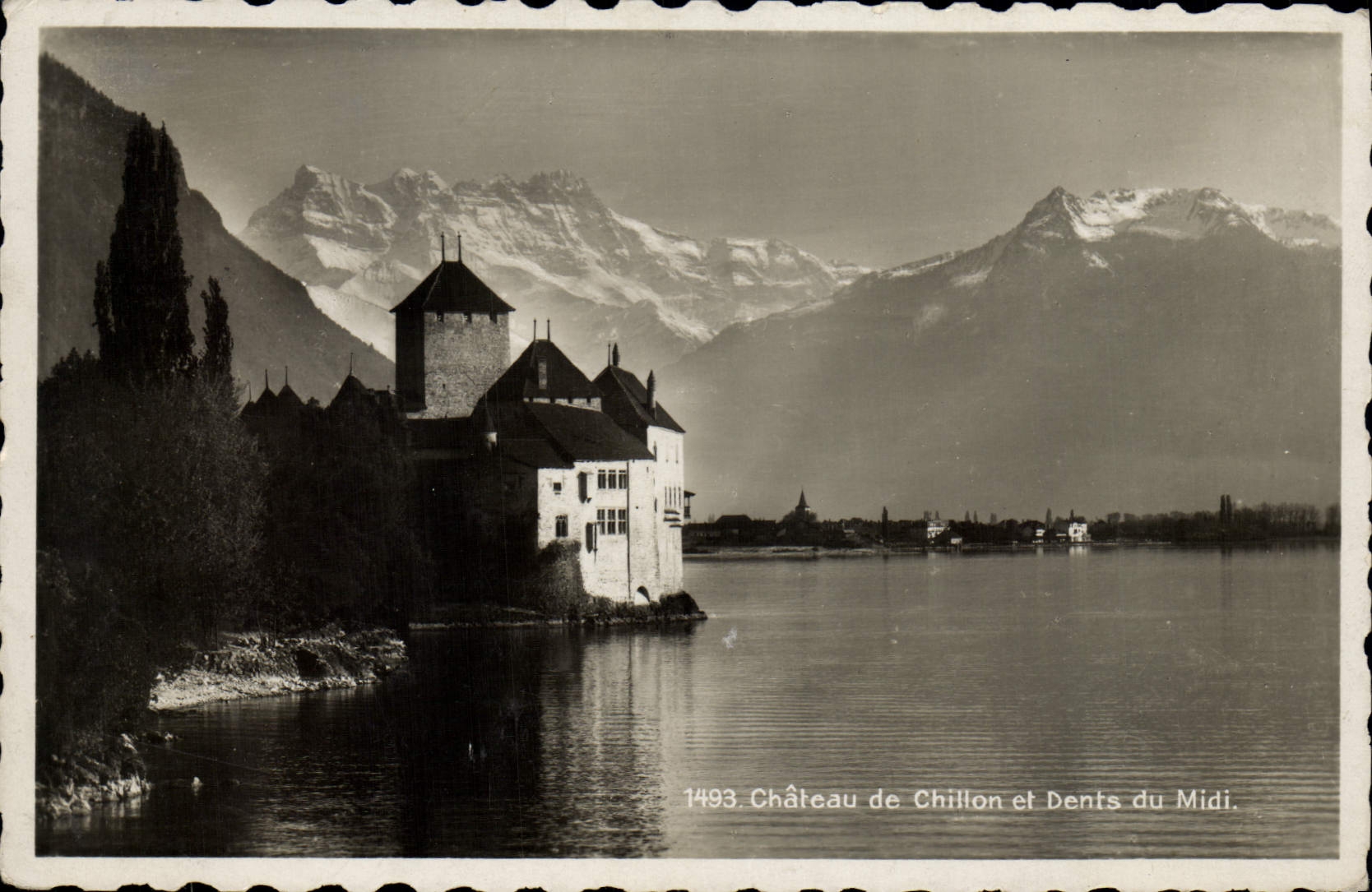 VINTAGE POSTCARD Castle De Chillon And Dents Of the South