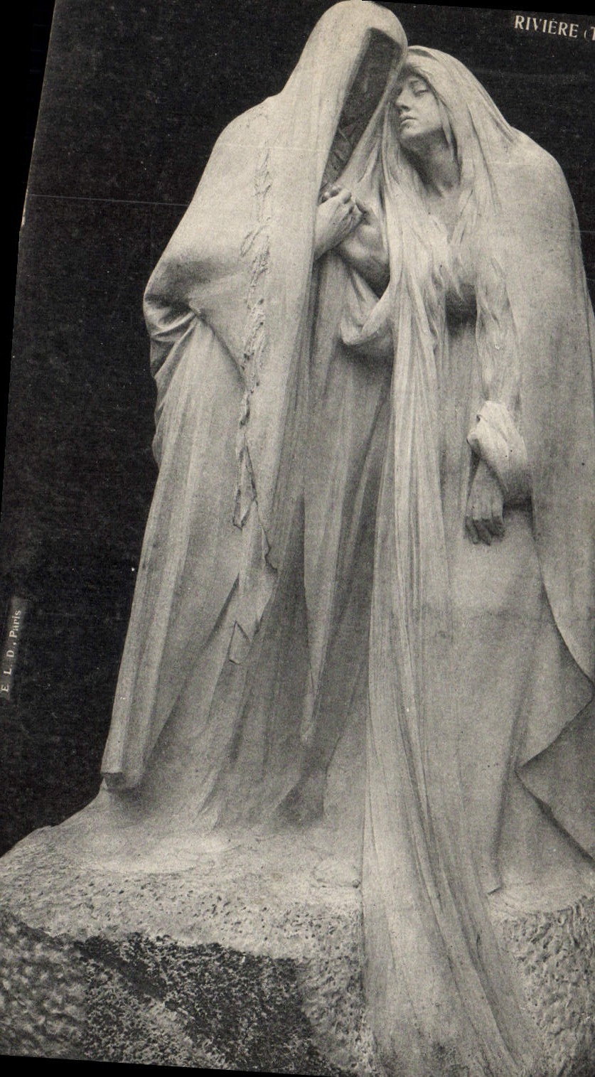 VINTAGE POSTCARD River the two pains Museum of Luxembourg