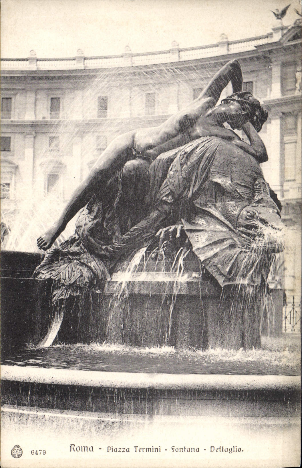Términos Fontana Dettaglio de la plaza de Roma de la POSTAL de la VENDIMIA