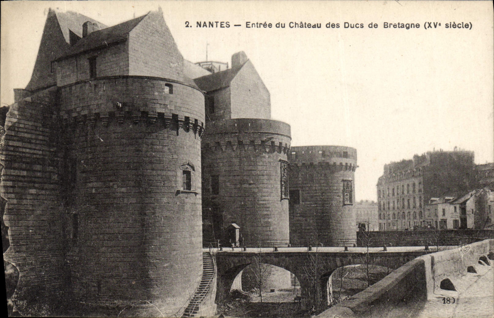VINTAGE POSTCARD Entered Nantes Dukes Of Brittany