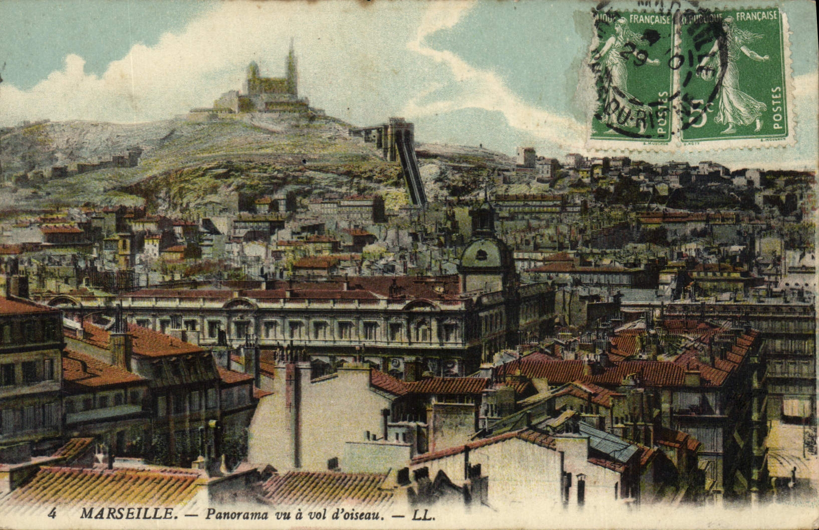 CPA Marseille Panorama Vu A Vol D'Oiseau