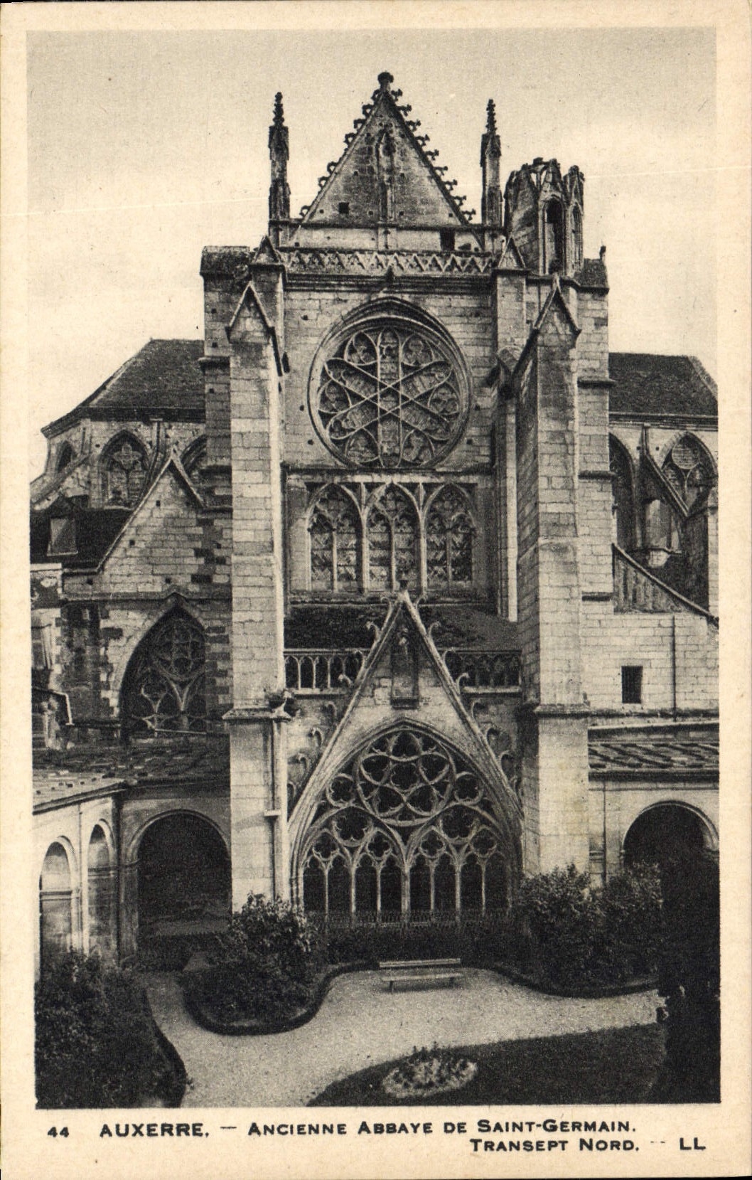 VINTAGE POSTCARD Auxerre Old Abbey Of Saint Germain Northern Transept