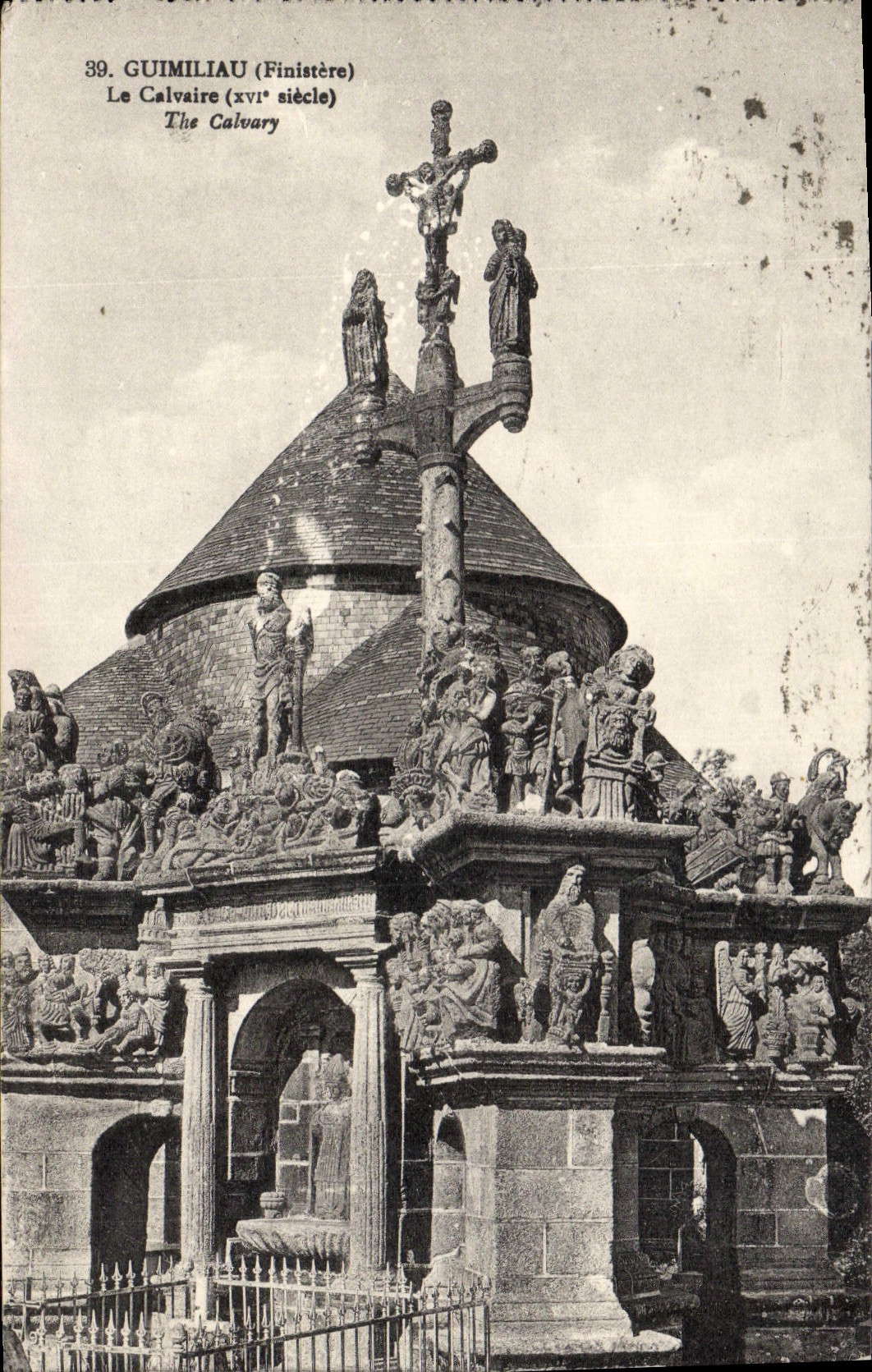 VINTAGE POSTCARD Guimiliau the Martyrdom