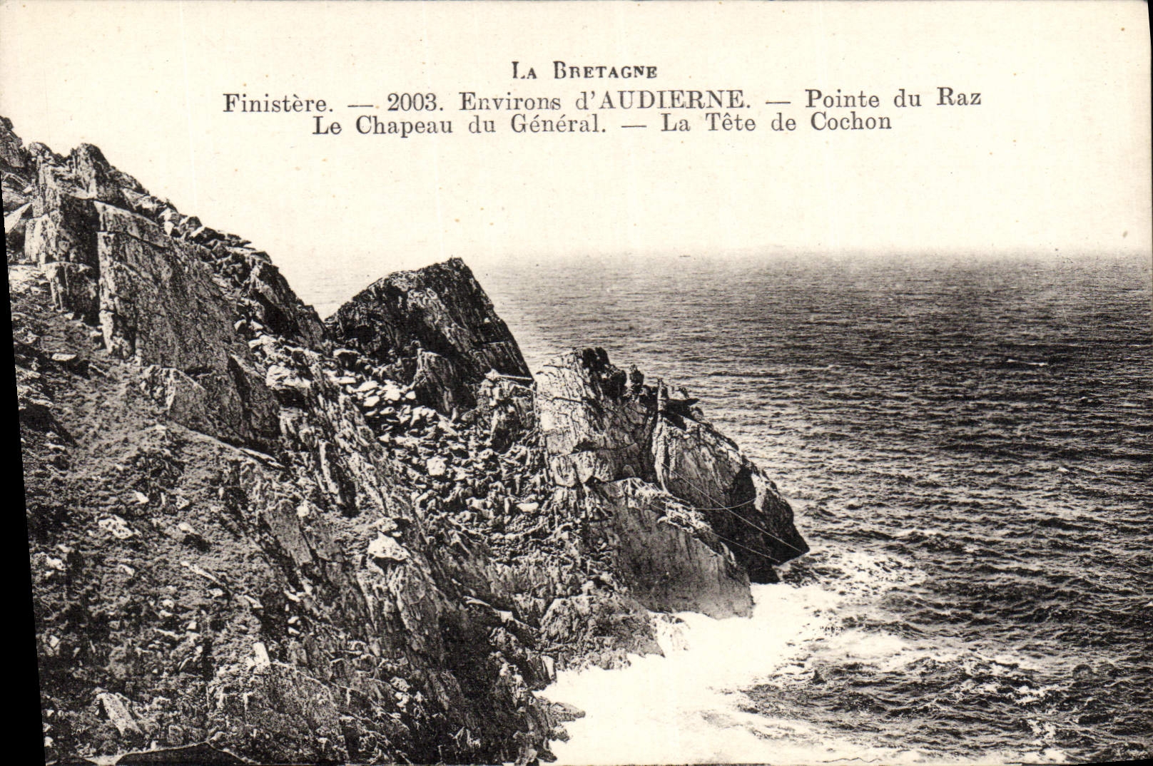 La POSTAL de la VENDIMIA rodea la corriente fuerte de los puntos de D Audierne el sombrero del general la cabeza del cerdo