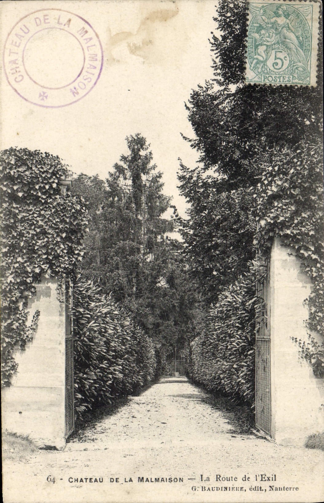 VINTAGE POSTCARD Castle Of Malmaison the Road De I' Exil Napoleon 1st