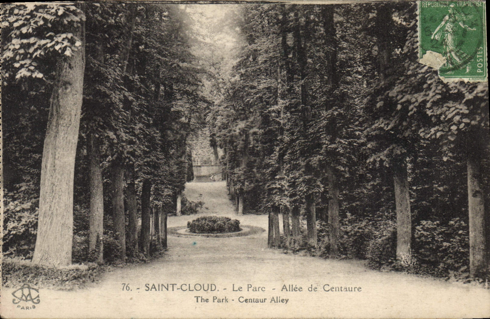 CPA Saint Cloud Le Parc Allee De Centaure