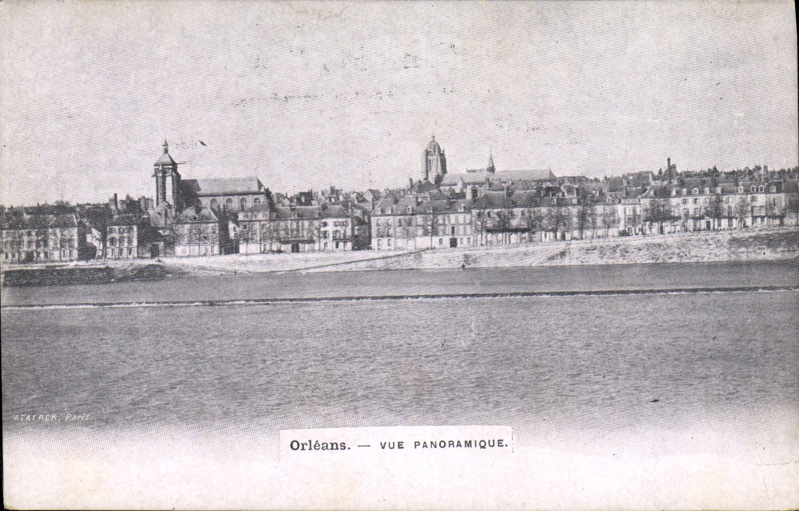 Opinión panorámica de Orleans de la POSTAL de la VENDIMIA