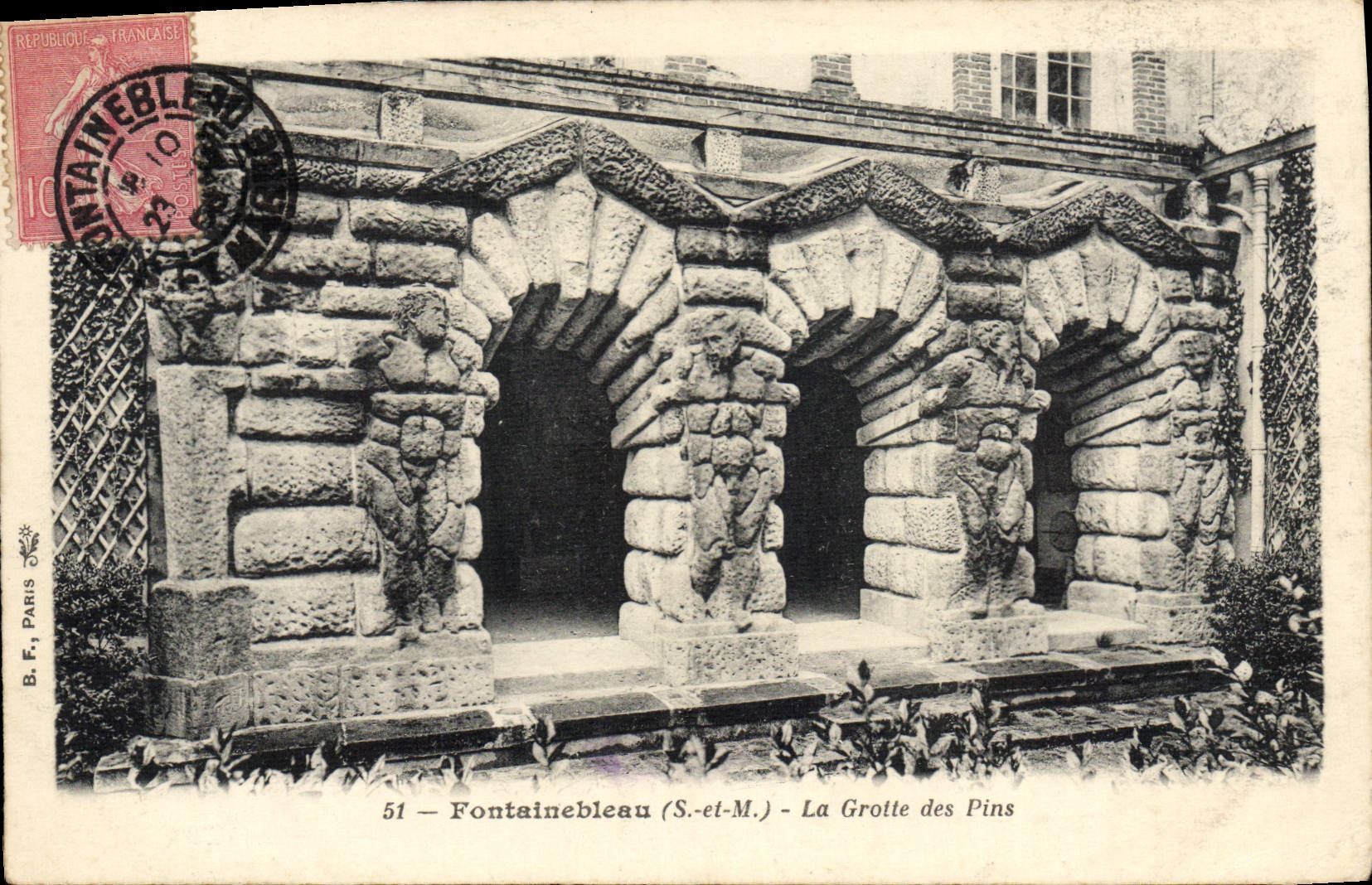 VINTAGE POSTCARD Fontainebleau the Cave Of the Pines