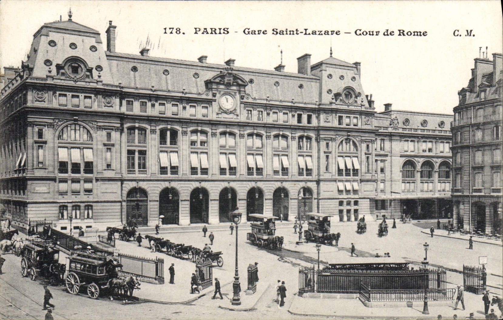 CPA Paris Gare Saint Lazare Cour De Rome