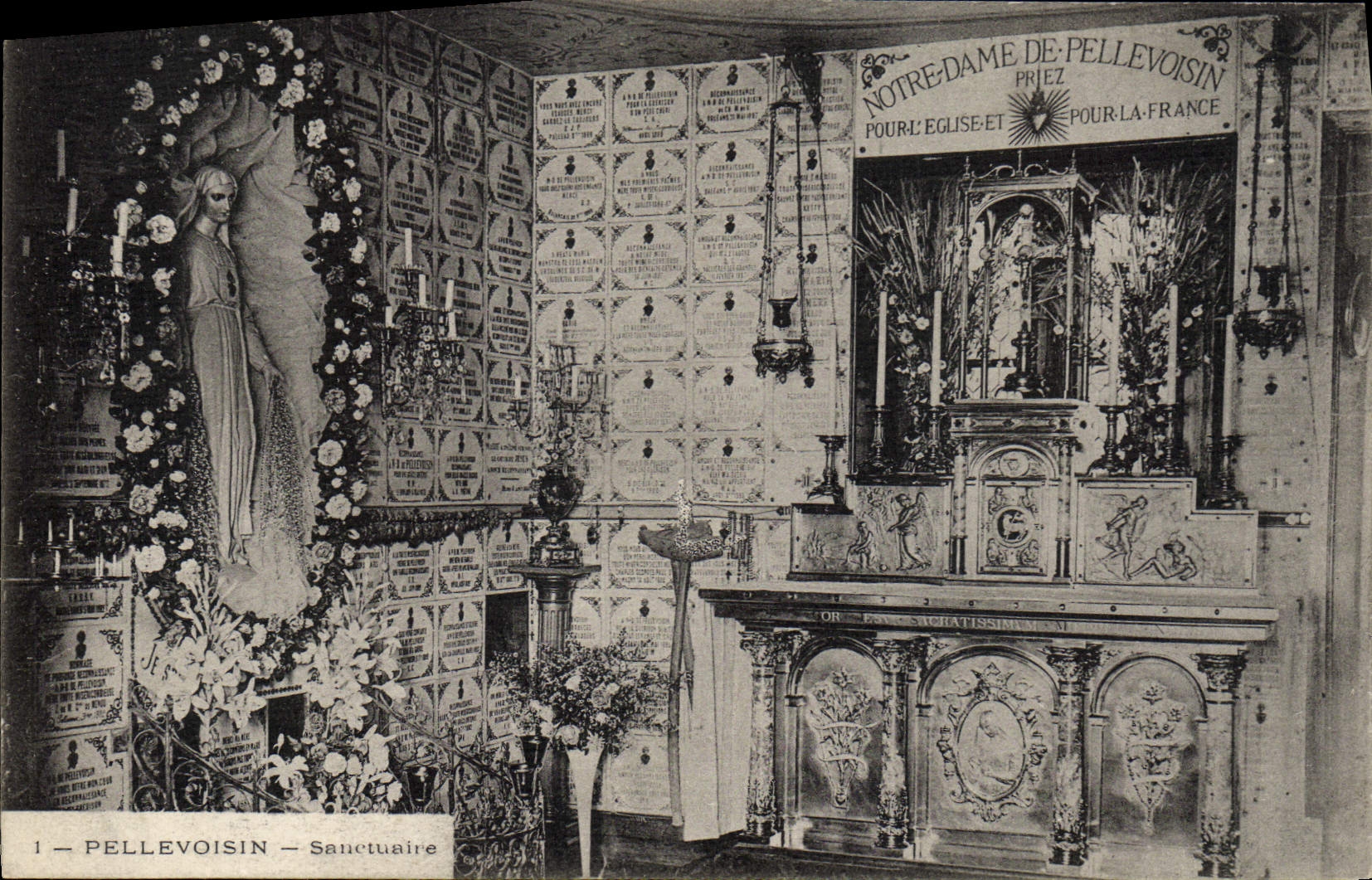 VINTAGE POSTCARD Pellevoisin Sauetuaire