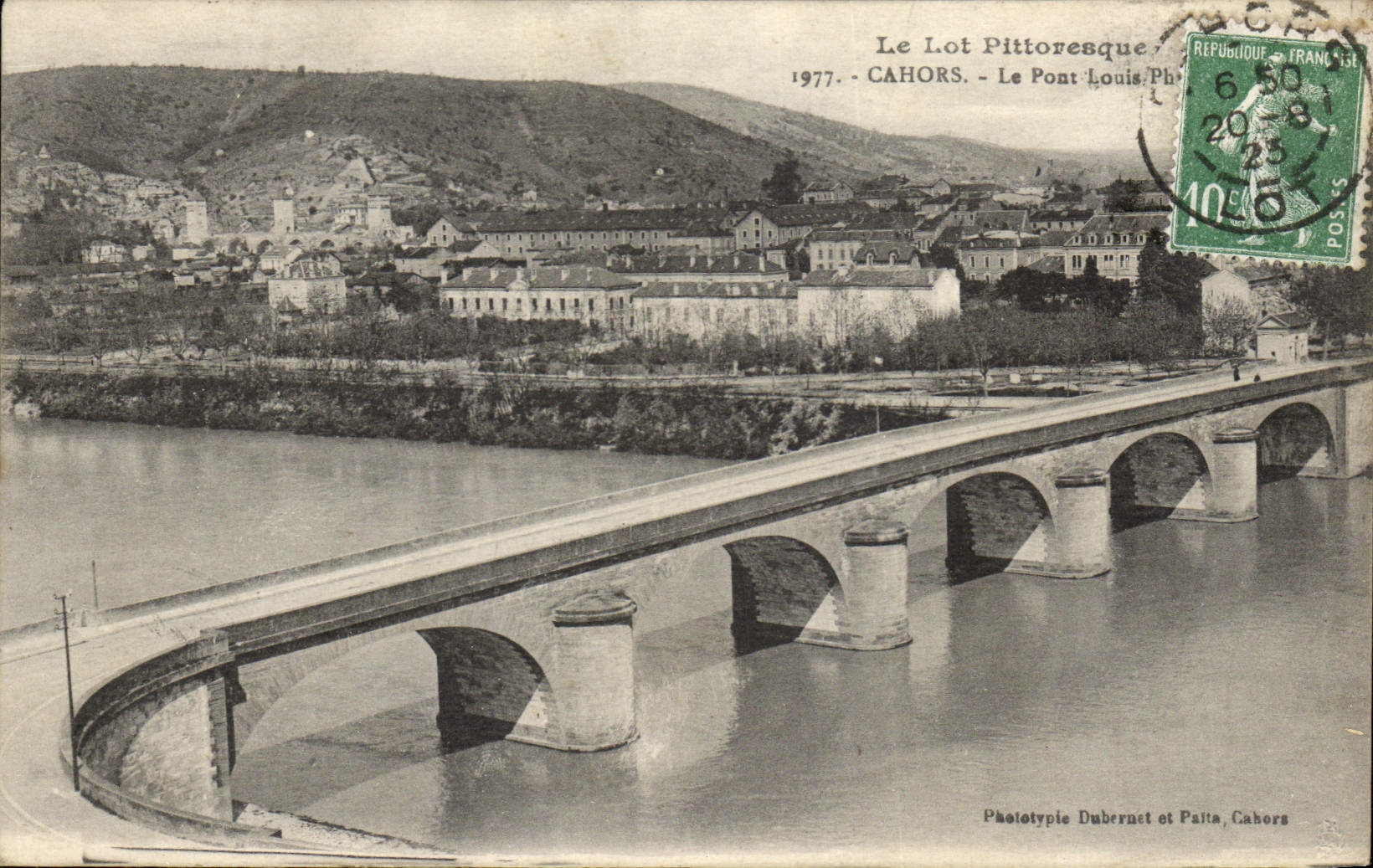 VINTAGE POSTCARD the Picturesque Batch Cahors the Bridge Louis Philippe