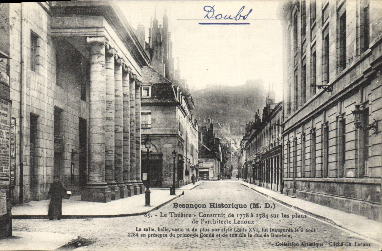 CPA Besancon Historique Le Theatre