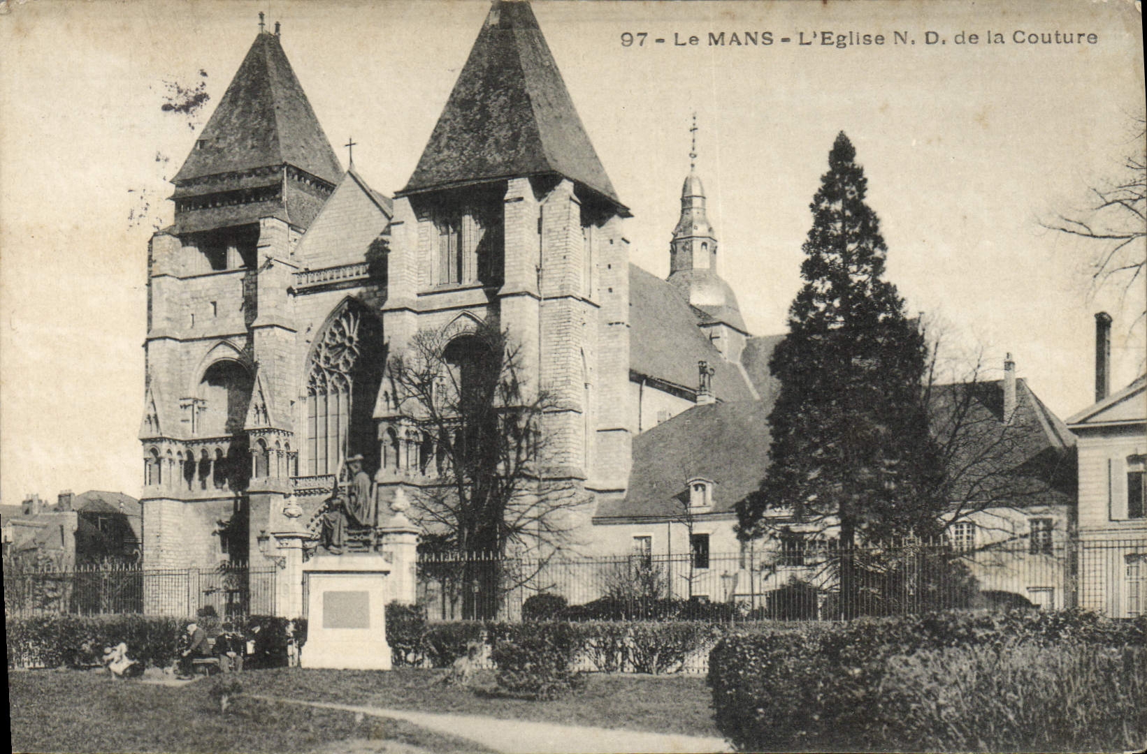 VINTAGE POSTCARD Mans the Church ND Of the Seam
