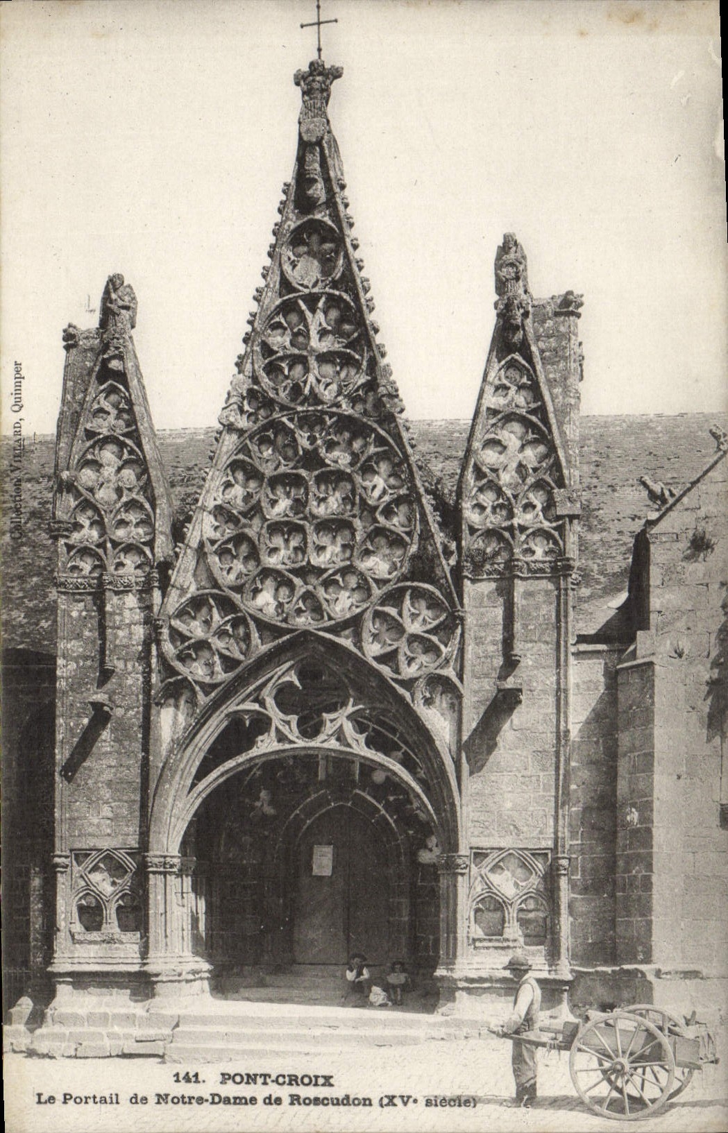 VINTAGE POSTCARD Bridge Cross the Gate Of Notre Dame De Roscudon